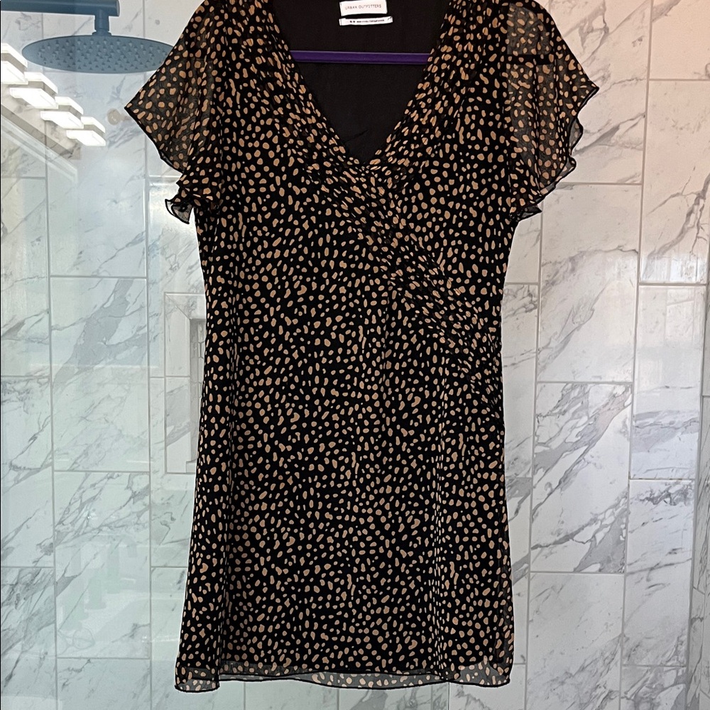 Urban Outfitters Black and Tan Mini Dress Size M
